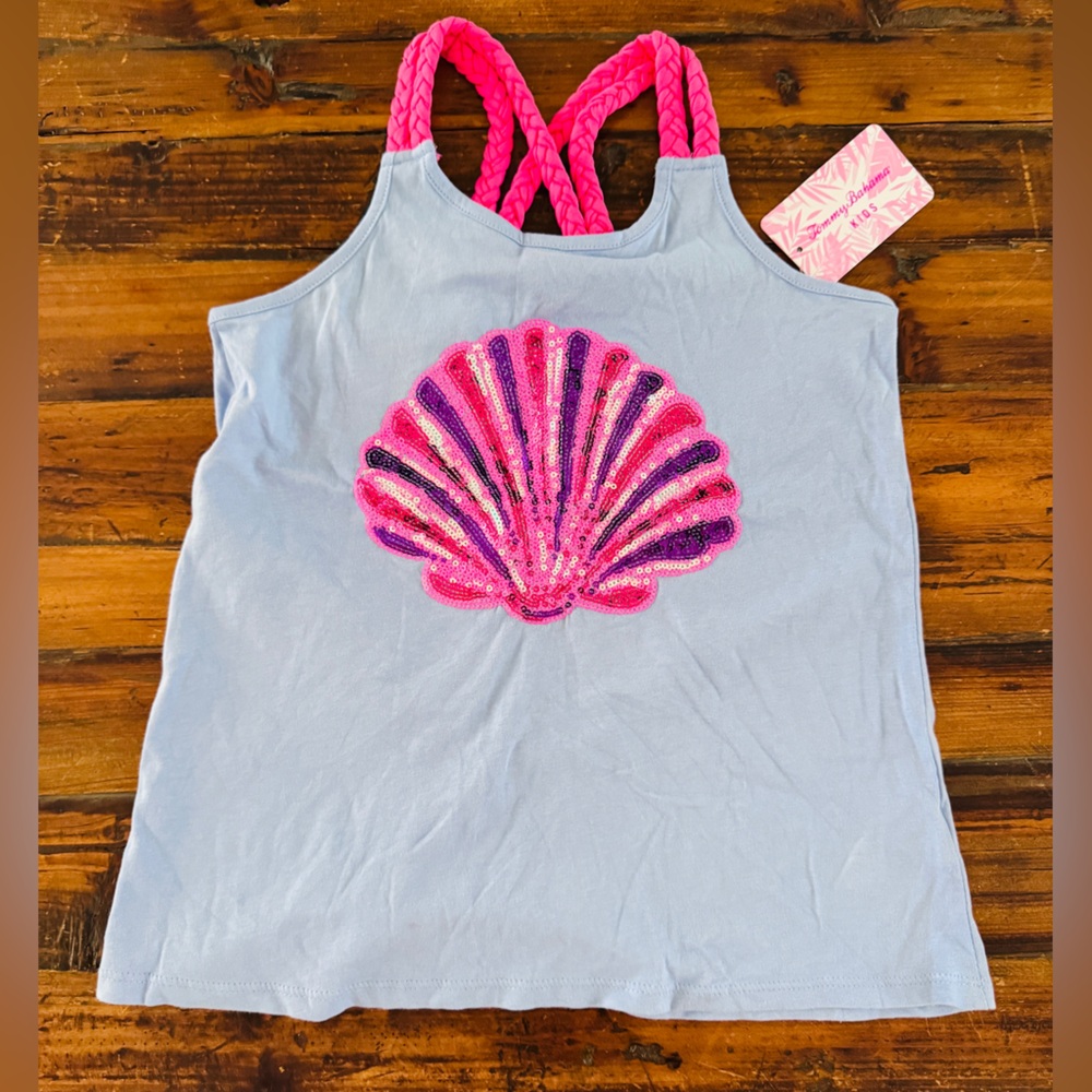 Blue Shell Tank Top and Pink Shell Skirt Set - Picture 5 of 7